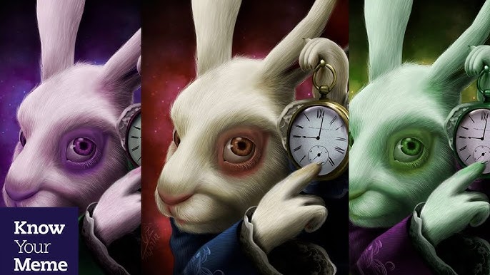 Rabbit With Clock Symbolism in Storytelling